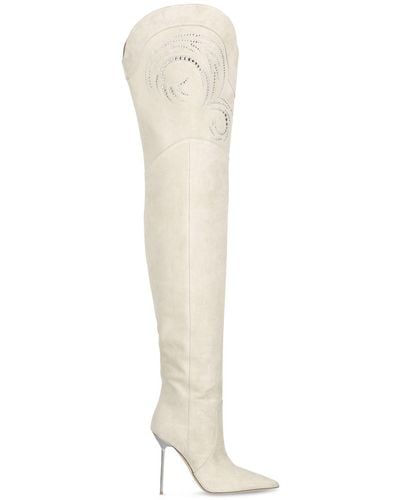 Paris Texas 105mm Hohe Overknee-stiefel "holly Paloma" - Weiß