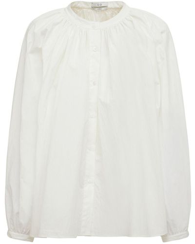 Co. Chemise En Crêpe De ton Et Nylon - Blanc