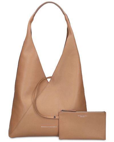 Brunello Cucinelli Leather Hobo Bag - Multicolour