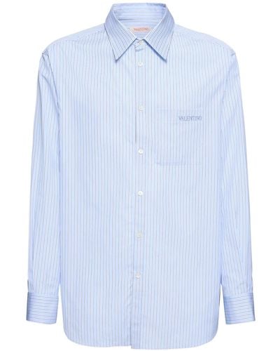 Valentino Logo Classic Cotton Shirt - Blue