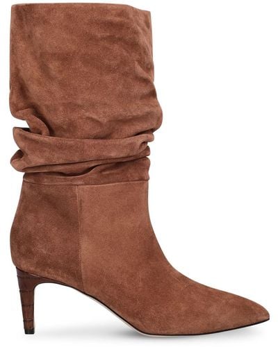 Paris Texas 60Mm Suede Slouchy Boots - Brown