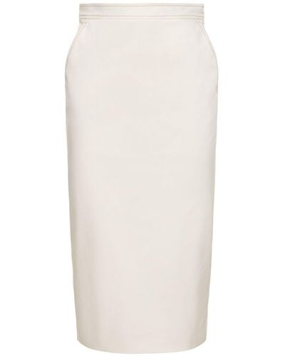 Max Mara Zulia Cotton Jersey Midi Skirt - White
