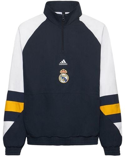 adidas Originals Real Madrid Icon Half-zip Sweatshirt - Blau