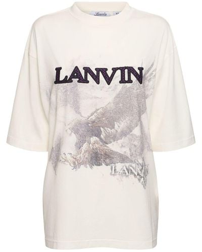 Lanvin Kurzärmliges T-shirt Aus Bedruckter Baumwolle - Mehrfarbig