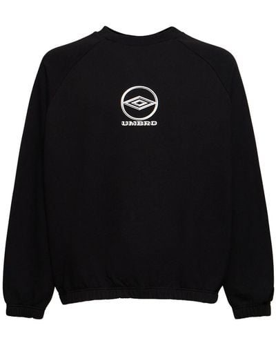 Umbro Logo Cotton Crew Sweatshirt - Black