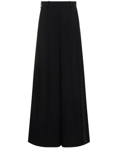 Nina Ricci Pantalon évasé en cady taille haute - Noir