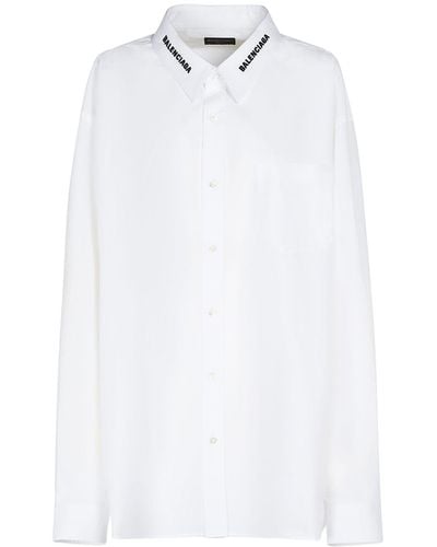 Balenciaga コットンポプリンシャツ - ホワイト