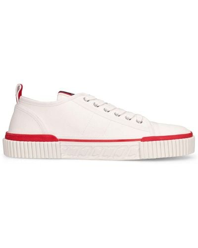 Christian Louboutin 20Mm Pedro Canvas Low Top Sneakers - Pink