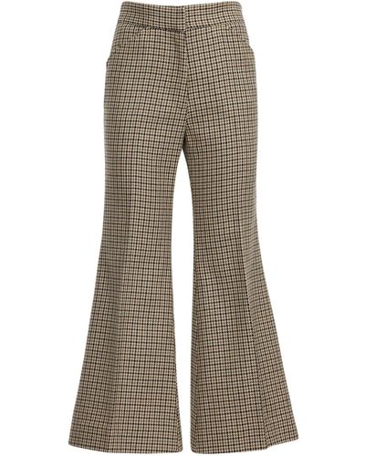 Moncler Genius Flared Wool & Cotton Crop Trousers - Natural