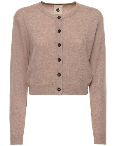 THE GARMENT Piemonte Cropped Cashmere Cardigan - Natural