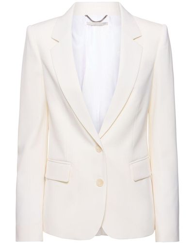 Stella McCartney Tailored Wool Blend Single Breast Jacket - White