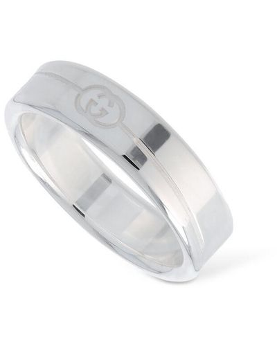 Gucci Ring Aus Sterlingsilber " Tag" - Weiß