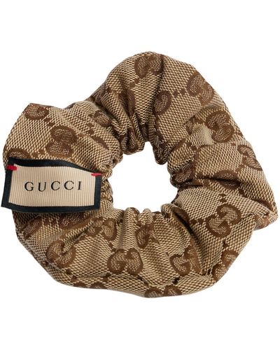 Gucci Scrunchie de lona gg - Marrón