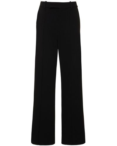 Proenza Schouler Weyes Midrise Crepe Flared Pants - Black