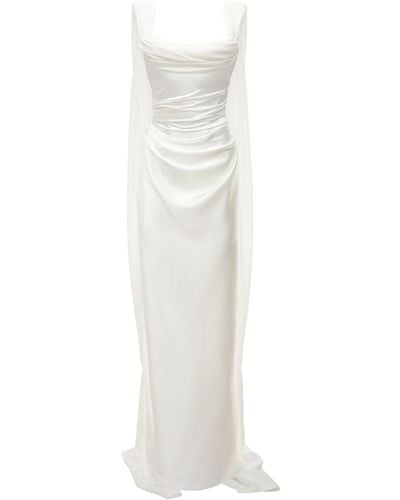 Vivienne Westwood Kleid Aus Seidensatin - Weiß