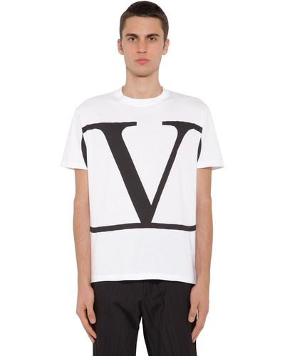 Valentino Valentino Vロゴ シグネチャー Tシャツ - ホワイト