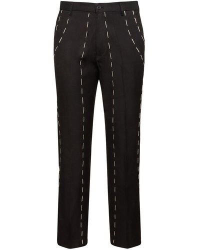 Kidsuper Embroidered Suit Pants - Black