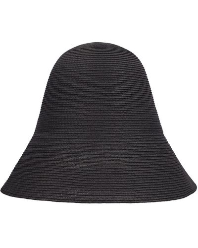 Totême Woven Paper & Straw Hat - Black