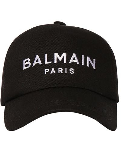 Balmain Baseball Cap avec logo - Noir
