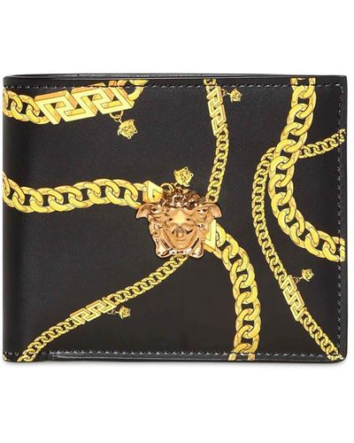 Versace Brieftasche Aus Leder Mit Kettendruck - Mehrfarbig