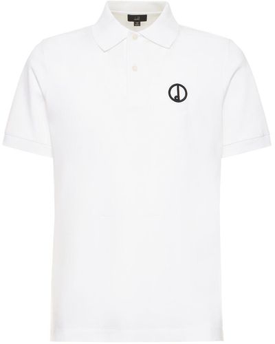 Dunhill Polohemd Aus Baumwolle Mit Logo - Weiß