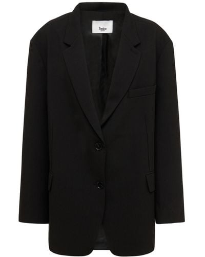 Frankie Shop Bea Oversize Boxy Suit Blazer - Black