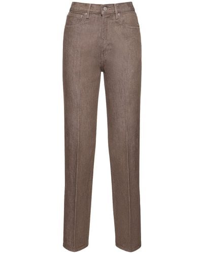 AURALEE Hard Twist Cotton Denim Trousers - Brown
