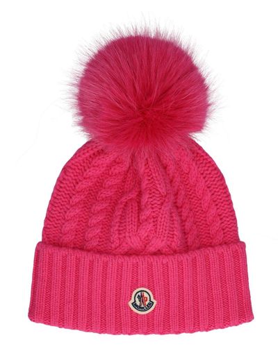 Moncler Tricot Wool & Cashmere Hat - Pink