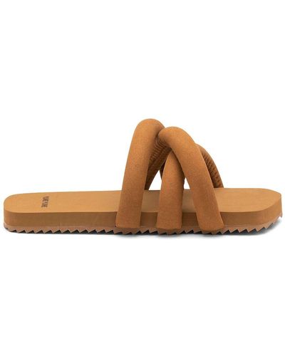 Yume Yume Tyre Vegan Suede Slide Sandals - Brown