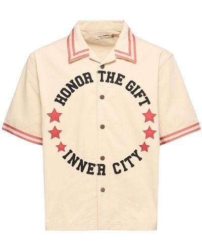 Honor The Gift Tradition short sleeve snap button shirt - Neutro