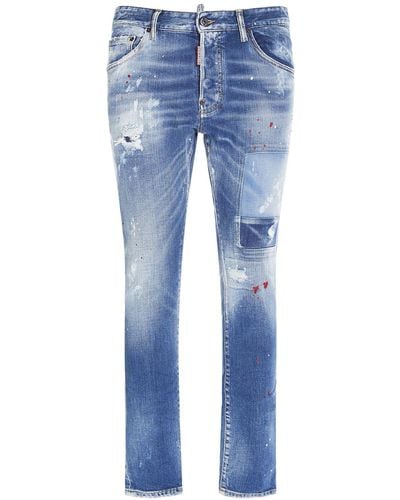 DSquared² Jeans Aus Stretch-baumwolldenim "skater" - Blau