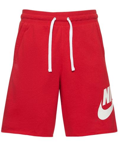 Nike Short en tissu éponge - Rouge