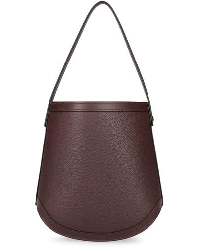 SAVETTE Bucket Leather Shoulder Bag - Brown