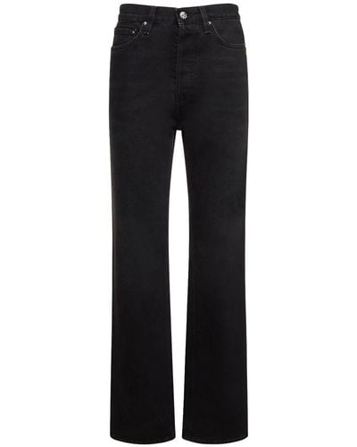 Totême Classic Denim High Rise Straight Jeans - Black