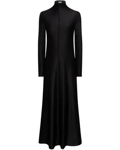 Jil Sander Compact Matte Viscose Jersey Long Dress - Black