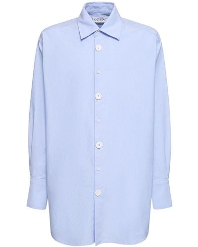 JW Anderson オーバーサイズコットンシャツ - ブルー