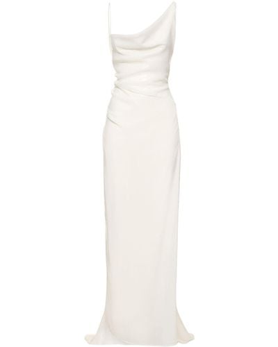 Vivienne Westwood Langes Kleid Aus Seidengeorgette "minerva" - Weiß