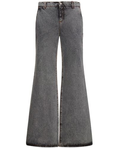 Etro Flared Faded Denim Jeans - Gray