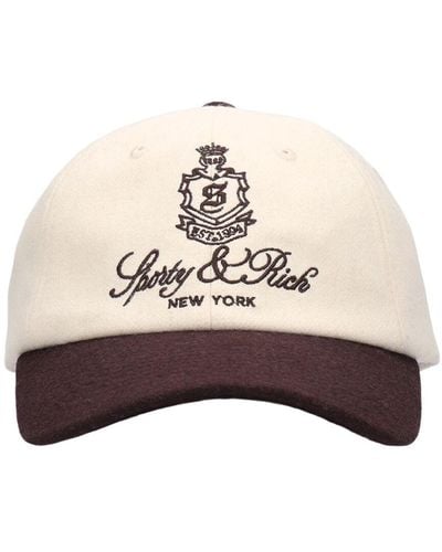 Sporty & Rich Vendome Flannel Hat - Natural