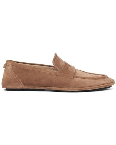Dolce & Gabbana Dg Driver Suede Loafers - Brown