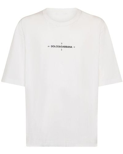 Dolce & Gabbana オーバーサイズコットンジャージーtシャツ - ホワイト