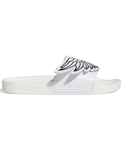 adidas Originals Sandales jeremy scott monogram adilette wings - Blanc