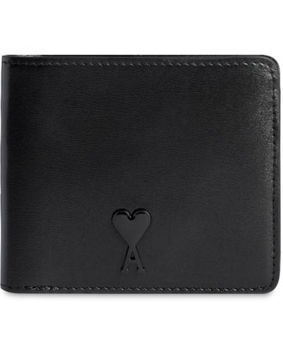 Ami Paris Palmellato Leather Billfold Wallet - Black
