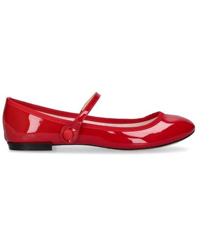 Repetto Zapatos planos de charol 10mm - Rojo