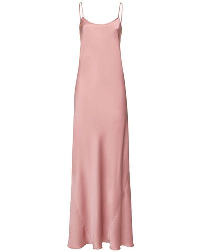 Victoria Beckham Cami Floor-Length Satin Dress - Pink