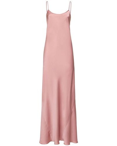 Victoria Beckham Bodenlanges Satin-kleid "cami" - Pink