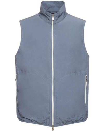 Monogrammed Collar Quilted Preppy Vest Jacket -  Norway