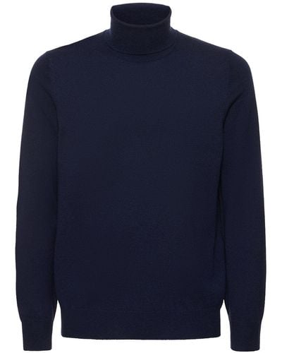 Brunello Cucinelli Cashmere Turtleneck Sweater - Blue