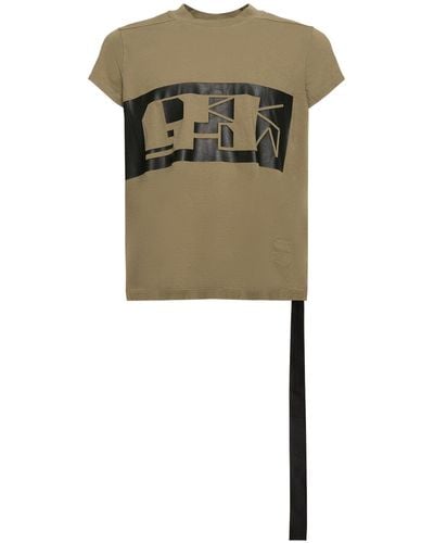 Rick Owens DRKSHDW T-shirt Aus Baumwolljersey Mit Logodruck - Grün