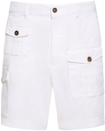 DSquared² Shorts de algodón stretch - Blanco